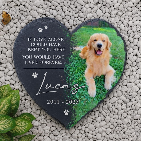 Personalized Pet Memorial Stone, Personalized Pet Memorial Grave,Pet Grave Marker,Dog Memorial Gift,Dog Sympathy Gift,Custom Photo Dog Stone