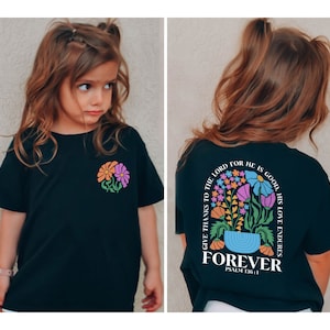 Boho Flower Girls Christian Shirt, Kids Jesus Tee, Youth Religious Shirt, Children Worship Shirt, Bible Verse Shirt, Youth Tee, Gift for Kid