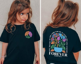 Boho Flower Girls Christian Shirt, Kids Jesus Tee, Youth Religious Shirt, Children Worship Shirt, Bible Verse Shirt, Youth Tee, Gift for Kid