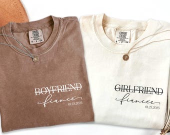 Custom Fiance and Fiancee Shirts, Engagement Shirts for Couples, Future Mr. and Mrs., Engagement Gift, Fiance Shirt, Gift for Fiancee