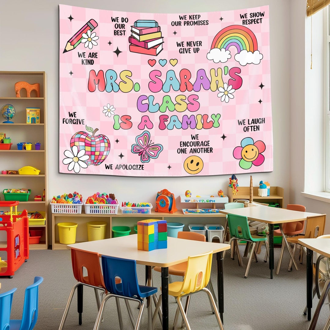 Custom Classroom Tapestry, Classroom Banner, Classroom Decor, Teacher