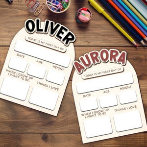 Personalized First Day of School Sign, Reusable Back to School Sign, Kindergarten First Day of School Sign, First and Last Day School Sign