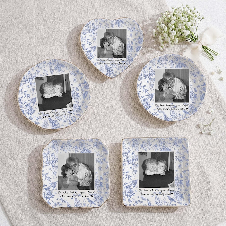 Custom Memorial Ring Dish, In Loving Memory Dish,Loss Of Loved One Ring Holder,Be The Things You Loved Most About Him Tray,Sympathy Keepsake image 6