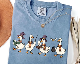 Wizard Silly Goose Shirt, Wizard Bookish Comfort Colors Shirt, Silly Goose Book Lover Shirt, Magical Castle Shirt, Wizard School Shirt