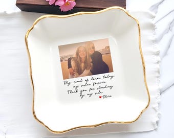 Personalized Maid of Honor Gift for Sister, Maid of Honor Ring Dish from Bride, Sister Wedding Gifts, MOH Jewelry Tray, Sister MOH Gift