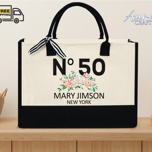 Personalized Birthday Gift, Birthday Celebration Canvas Tote bag, Tote Bag with Name and State 40th 50th, Gift For Her, Custom Birthday Gift