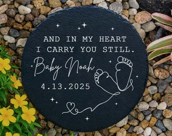 Personalized Baby Loss Memorial Garden Stone, Miscarriage Memorial Stone, Angel Baby Grieving Gift, Child Loss, Infant Memorial, Stillborn