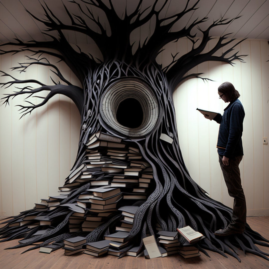 Massive Tree Made of Books - Etsy