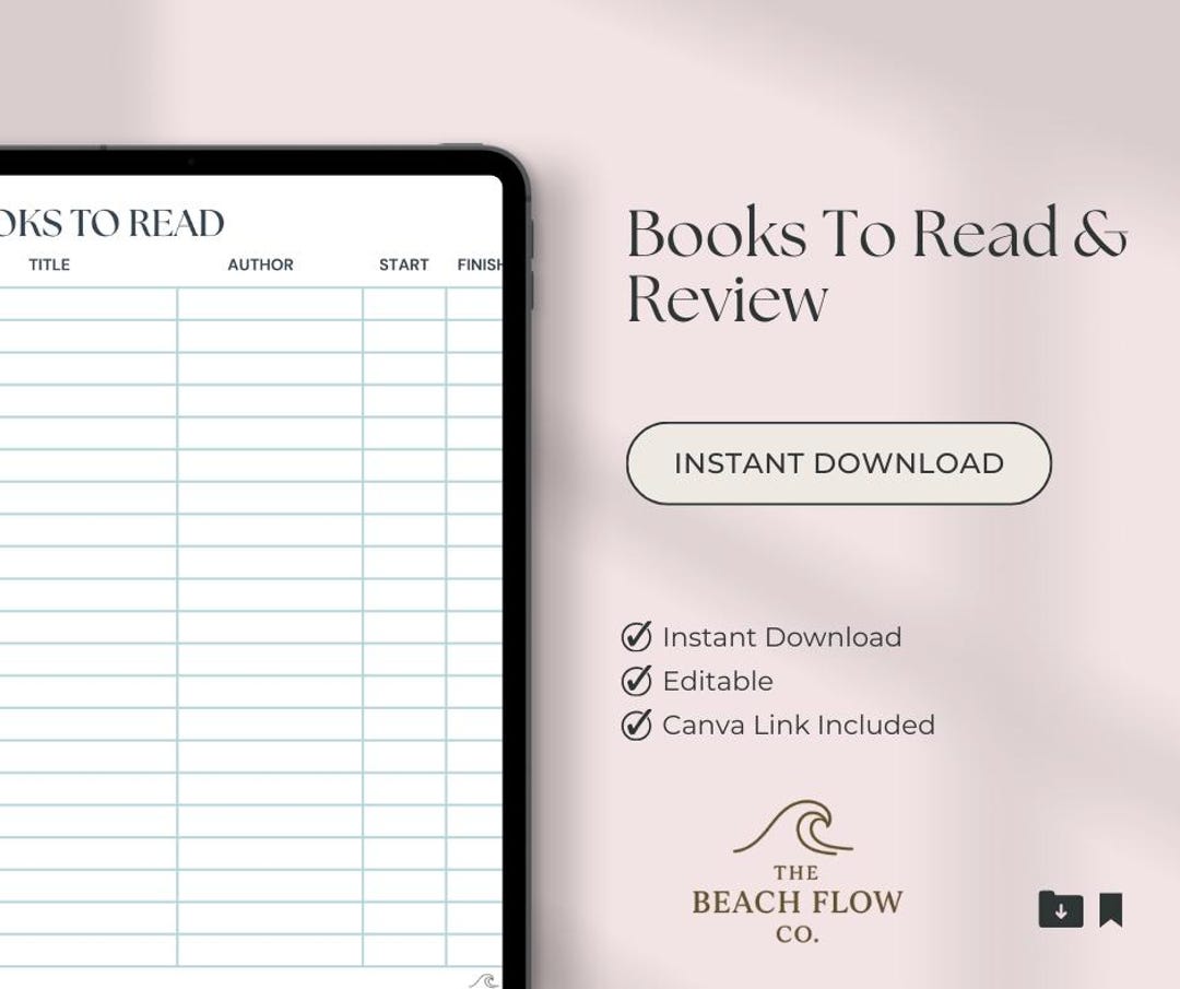 Review List Pdf Book Review Printable: Reading List Tracker (fillable PDF) - Etsy