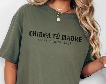 Funny Spanish Comfort Colors T-Shirt, Latina Chignona, Mexican Halloween, Dia De Los Muertos, Spanglish, Spanish Teacher Witch, Maestra