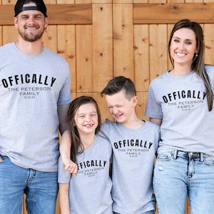 Custom Adoption Day Shirts, Matching Adoption T-Shirts, Officially A Family Tee, announcement tshirts, Adoptive Parents Forever Family Gift