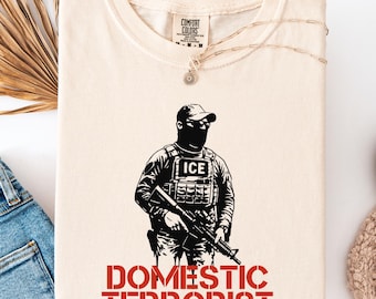 Anti-ICE Comfort Colors T-Shirt, Protect Immigrants, FDT, Anti-Trump Protest, Political Activist, Progressive Liberal, Resist, Abolish Ice