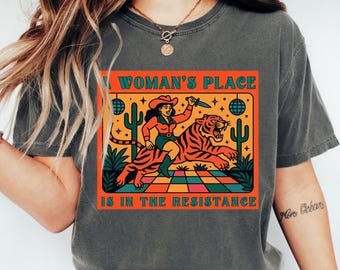 Camiseta Feminista Colores Confortables, Resist, Derechos de las Mujeres, Camisa de Moda para Mujer, Aplastando el Patriarcado, Resistencia, Justicia Social, Pro Elección