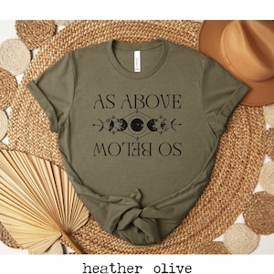 As Above So Below Comfort Colors T-Shirt, Celestial Mysticism Shirt, Witchy Tee-Shirt, Witchcraft Tee, Wicca Gift, Wiccan, Spiritual Healer