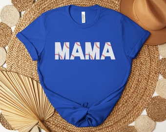 Maglietta Baseball Mama, T-shirt per il giorno della partita di softball, Stagione di baseball Tball Mom, T-Ball Mommy, T-shirt oversize alla moda carina da donna, Regalo per la Festa della Mamma