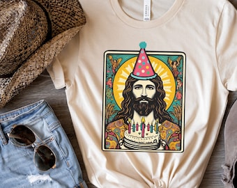 Jesus Christmas T-Shirt, Christ Birthday Shirt, Merry Christmas Tee-Shirt, Funny Christianity Gift, Church Holiday Season Apparel, Xmas Tee