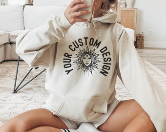 Custom Sweatshirt, Your Photo Here Hoodie, Custom Text Sweatshirt, Personalized Gift, Custom Family matching Sweatshirt, Custom Design Logo