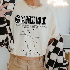 Camiseta Gemini Comfort Colors, Presente Engraçado para Gemini, Camiseta Zodíaco, Aniversário Gemini, Gemini Astrológico, astrologia, mapa astral, signo estelar