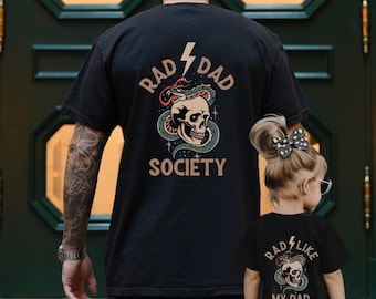 パパと私のお揃いシャツ、ラッド・ダッド・ソサエティTシャツ、クール・ダッド・クラブ、パパライフ、女の子のパパ、男の子のパパ、夫へのプレゼント、パパTシャツ