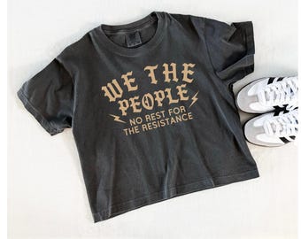 Crop top Resistance Comfort Colors, Crop top FDT, protesta antiTrump, activista político, liberal progresista, camiseta anti-Maga y anti-Trump