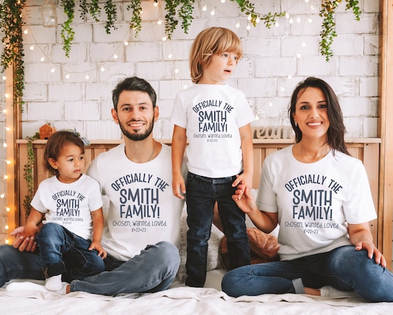 Custom Adoption Day Shirts, Matching Adoption T-shirts, Officially