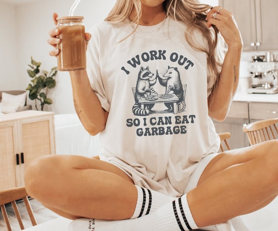 Eat Trash Raccoon Opossum T-Shirt, Muscle Mommy Weightlifting Shirt, Funny Workout Gym Attire, Crossfit Mama, Fit Mom Shirt, Runner Gift