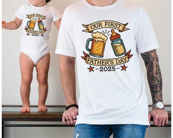 First Father's Day Matching Baby and Daddy Shirts, Daddy And Me, 1st Father's Day 2025 Present, New Dad Gift, Newborn Baby Gift, Dad And Me