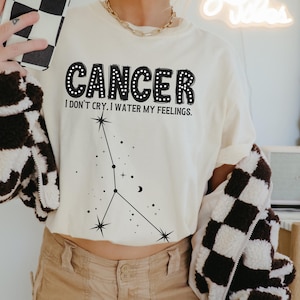 Camiseta con colores reconfortantes para cáncer, regalo divertido para cáncer, camiseta del zodiaco, cumpleaños de cáncer, astrología de cáncer, astrología, carta natal, signo del zodíaco
