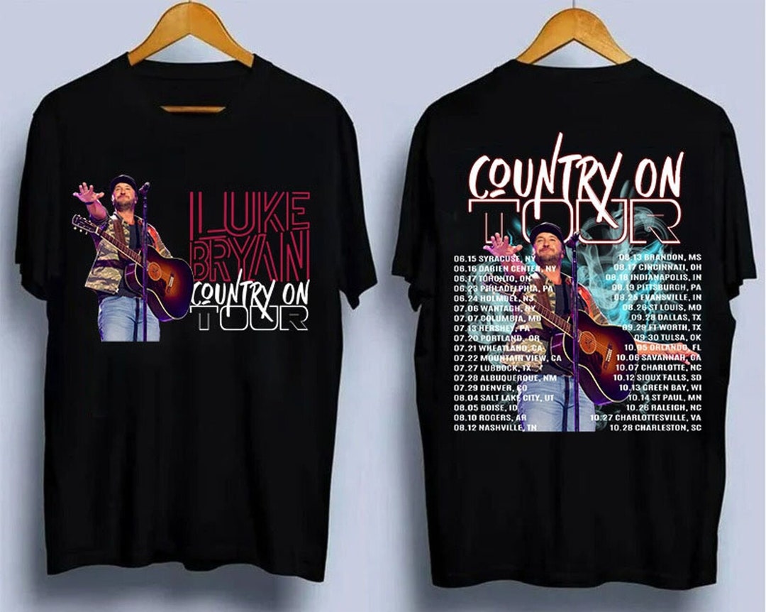 Luke Bryan Country on Tour 2023 Country Music Tshirt Gift Etsy Norway