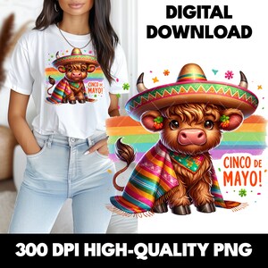 Cinco De Mayo PNG, Cute Mexican Clipart Shirt Sublimation Design, Download PNG Instant Digital Only, DTF png File Cinco De Mayo shirt Design