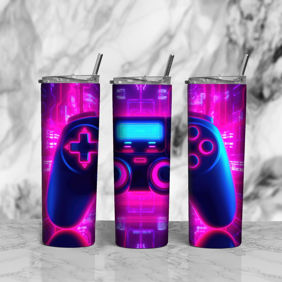 Gamer Tumbler Wrap Gaming Tumbler 20 Oz Skinny Tumbler Etsy