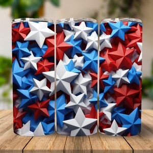 Patriotic Stars Tumbler Wrap | 20 oz Skinny Tumbler | 20oz Sublimation Tumbler | PNG Straight Skinny Tumbler | Sublimation Design | Png