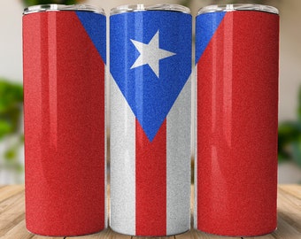 Puerto Rican Flag Tumbler Wrap | Boricua Sublimation | 20oz Sublimation Tumbler | PNG Straight Skinny Tumbler | Sublimation Design |