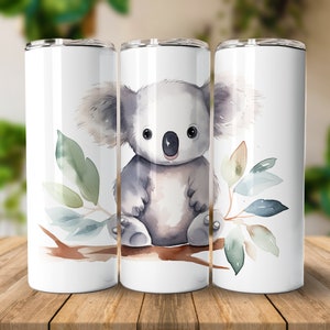 KOIXA Cute Koala Bear Stainless Steel Tumbler With Lid 20 Oz  Jewelry Style Insulated Travel Cup Animal Print Mug Funny Saying Koala  Gifts For Girls Birthday Present For Her: Tumblers