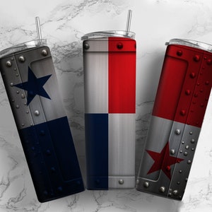 Panama Tumbler Wrap | Panama Tumbler Design | 20oz Sublimation Tumbler | PNG Straight Skinny Tumbler |Sublimation Design | Panama Flag
