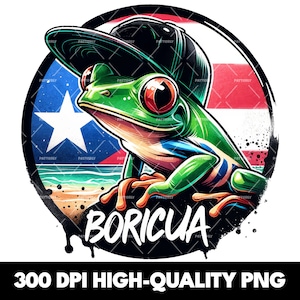 Boricua Coqui PNG, Puerto Rican Clipart Shirt Sublimation Design, Download PNG Instant Digital Only, Glass Jar Png, Puerto Rico shirt Design