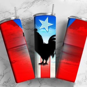 Puerto Rico Tumbler Wrap | 20 oz Skinny Tumbler | 20oz Sublimation Tumbler | PNG Straight Skinny Tumbler | Sublimation Design | Puerto Rican