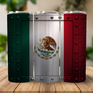 Mexico Steel Tumbler Wrap | Mexican Tumbler | 20oz Sublimation Tumbler | PNG Straight Skinny Tumbler |Sublimation Design | Mexican png