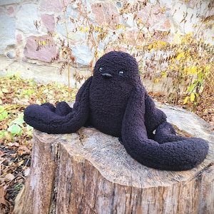5lb Weighted Plush Crow | Raven Plush | Soft Sculpture Crow Art Doll Collectible | Anxiety Blanket | Stim Toy- MADE TO ORDER