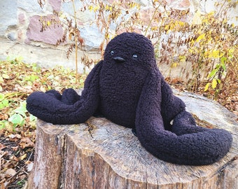 5lb Weighted Plush Crow | Raven Plush | Soft Sculpture Crow Art Doll Collectible | Anxiety Blanket | Stim Toy- MADE TO ORDER