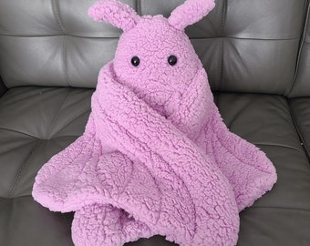 2lb Weighted Plush Lilac Muslin Moth | Soft Sculpture Moth Art Doll Collectible | Weighted Anxiety Blanket | Stim Toy Moth - MADE TO ORDER