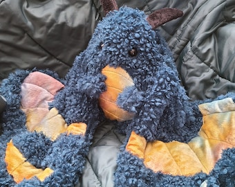 2lb Weighted Plush Zodiac Moth | Soft Sculpture Moth Art Doll Collectible | Weighted Anxiety Blanket | Stim Toy | Blue Moth - MADE TO ORDER