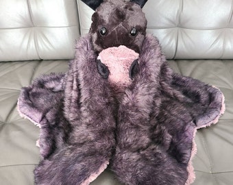 5lb Weighted Black Witch Moth Plush | Soft Sculpture Moth Art Doll Collectible | Anxiety Lap Blanket | Stim Toy | Realistic Moth - MTO
