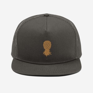 Upside down pineapple swingers trucker hat embroidered