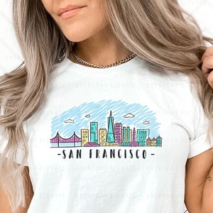 San Francisco Shirt, Line Art Shirt, San Francisco Tshirt, Golden Gate Bridge Shirt, San Francisco Apparel, San Francisco Souvenir Ideas
