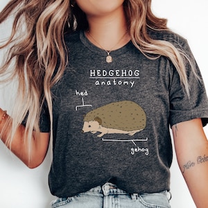 Niedliches Igel-T-Shirt, Igel-Anatomie-Hemd, Cottage Kern-Shirt, Igel-Geschenk, Igel-Hemd, Igel-Sweatshirt, Igel-Liebhaber-Hemd