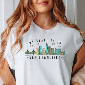San Francisco Shirt, Line Art Shirt, San Francisco Tshirt, Golden Gate Bridge Shirt, San Francisco Apparel, San Francisco Souvenir Ideas