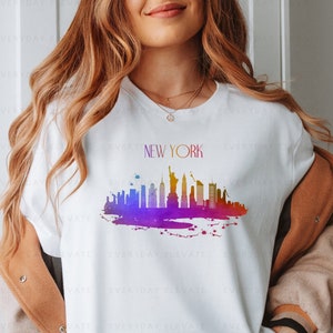 New York Watercolor Shirt, New York Shirt, New Yorker Shirt, NYC Shirt, New York T-shirt, East Coast Shirt, New York Lover Gift, Travel