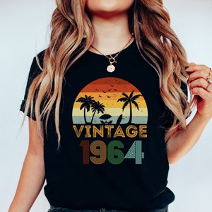 60th Birthday Shirt, Vintage 1964 Shirt, 60th Birthday Gift For Women, 60th Birthday Gift For Men, 1964 Vintage Gift Shirt, Vintage est 1964