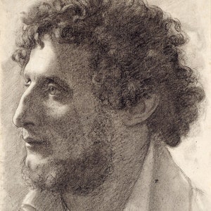 Edgar Degas - Portrait eines Italieners (1856) - 17&quot; x 22&quot; Fine Art Print